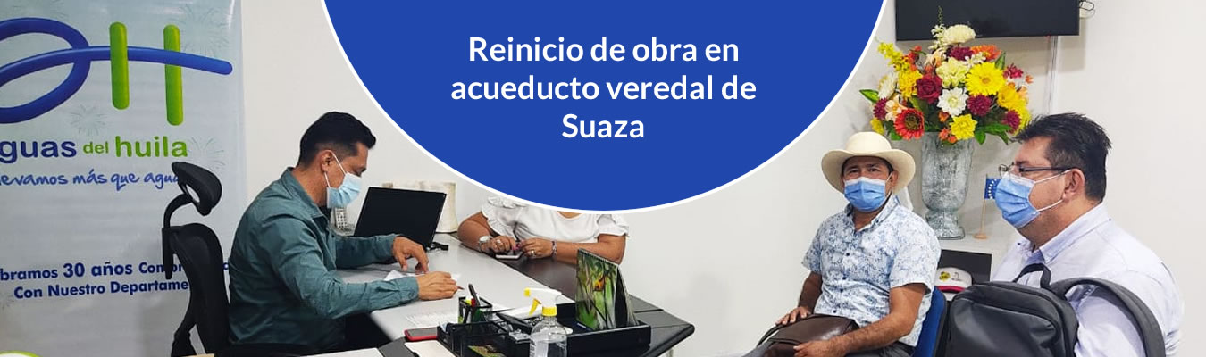 Reinicio de obra en acueducto veredal de Suaza