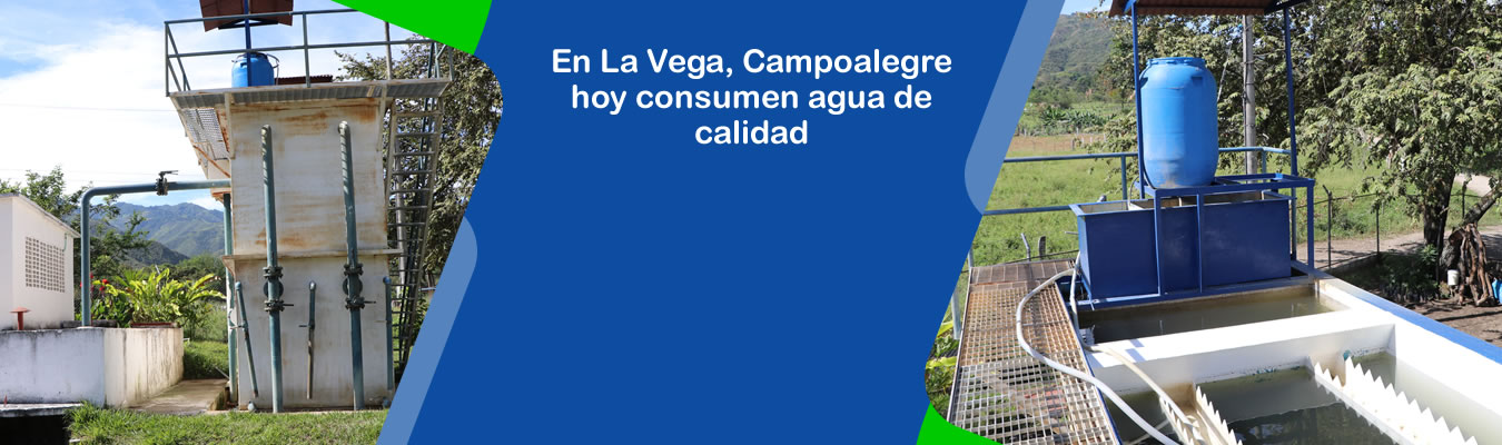 En La Vega, Campoalegre hoy consumen agua de calidad
